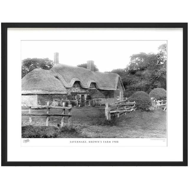 'Savernake, Browns Farm 1908' - Picture Frame Photograph Print on Paper The Francis Frith Collection Size: 28cm H x 36cm W x 2.3cm D on Productcaster.