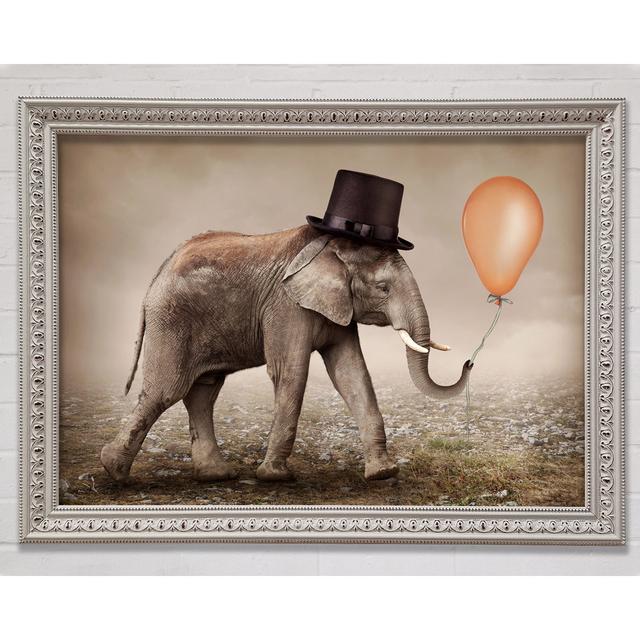 Top Hat Elephant - Single Picture Frame Art Prints Bright Star Size: 84.1cm H x 118.1cm W x 3cm D on Productcaster.