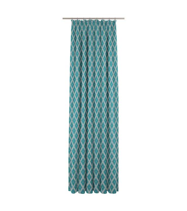 Esteban Pinch Pleat Room Darkening Single Curtain August Grove Colour: Turquoise, Size: 145 W x 225 D cm on Productcaster.