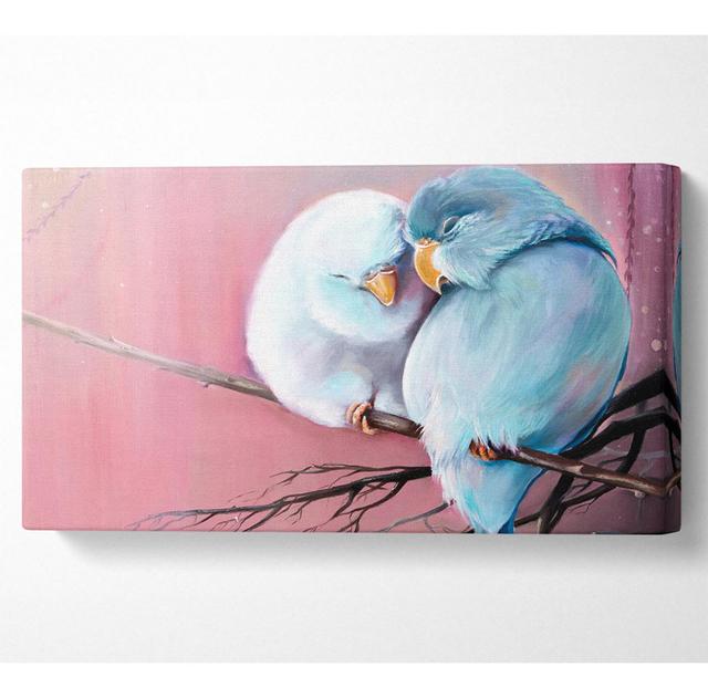 Clementon Two Love Birds On A Branch - Print Ophelia & Co. Size: 50.8cm H x 101.6cm W x 1cm D on Productcaster.