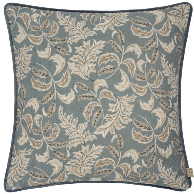 Chatsworth Topiary Floral Square Throw Cushion Evans Lichfield Colour: Petrol/Mink on Productcaster.