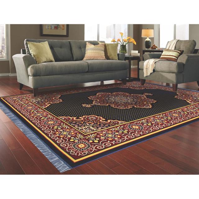 Extra Large Traditional Rugs Hallway Runner Living Room Bedroom Carpet Floor Mat Marlow Home Co. Rug Size: Rectangle 150 x 200cm on Productcaster.