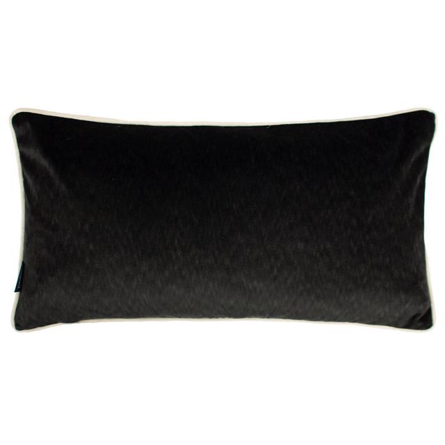 Throw Pillow Cover Paoletti Shape: Rectangular, Size: 30cm H x 60cm W x 1cm D, Colour: Black on Productcaster.