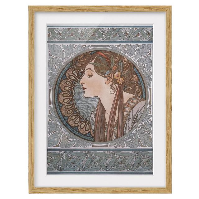 Helena Framed Graphic Art Print East Urban Home Size: 55 cm H x 40 cm W, Frame Options: Natural oak on Productcaster.