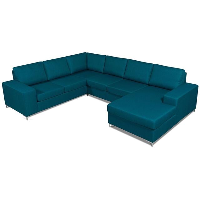 Ecksofa Bauder Perspections Ausrichtung: Links ausgerichtet, Polsterfarbe: Blau, Brandsicher: Nein on Productcaster.