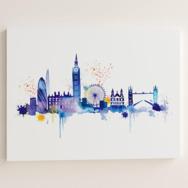 London Skyline by Summer Thornton - Wrapped Canvas Painting Print Latitude Run on Productcaster.