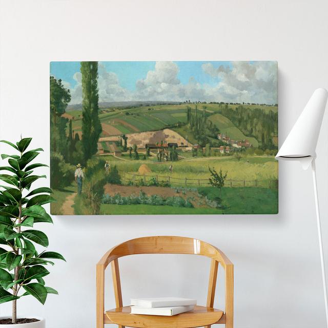 Landscape At Les Patis by Camille Pissarro - Wrapped Canvas Painting East Urban Home Size: 40cm H x 60cm W x 3cm D on Productcaster.