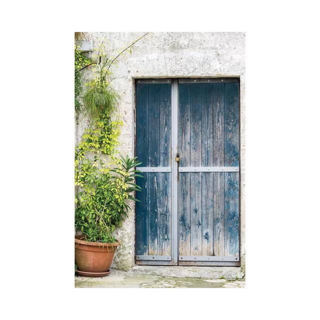 Blue Door On A Sassi House In Matera by Julie Eggers - Wrapped Canvas Print Brayden Studio Size: 101.6cm H x 66.04cm W x 3.81cm D on Productcaster.