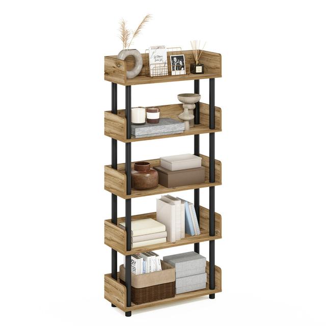 Kishor 23.62cm W Plastic Shelving Unit Borough Wharf Finish: Flagstaff Oak/Black on Productcaster.