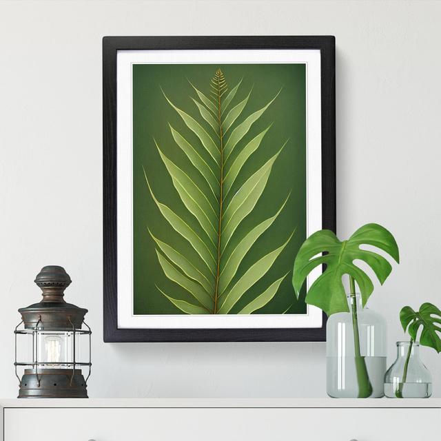 Bold Plant Leaves Vol.1 - Single Picture Frame Print 17 Stories Size: 46cm H x 34cm W x 2cm D, Format: Oak Framed on Productcaster.