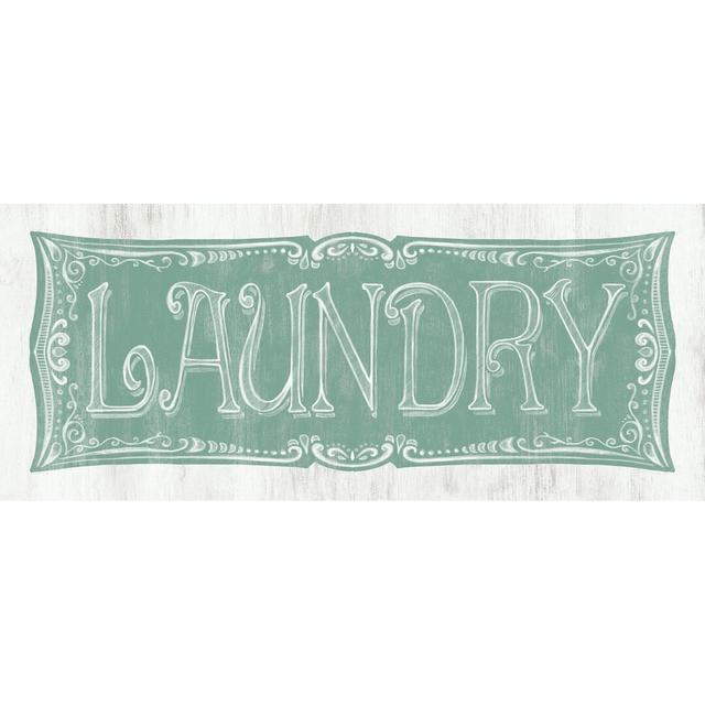 Teal Laundry - Wrapped Canvas Textual Art Print August Grove Size: 30cm H x 46cm W x 3.8cm D on Productcaster.