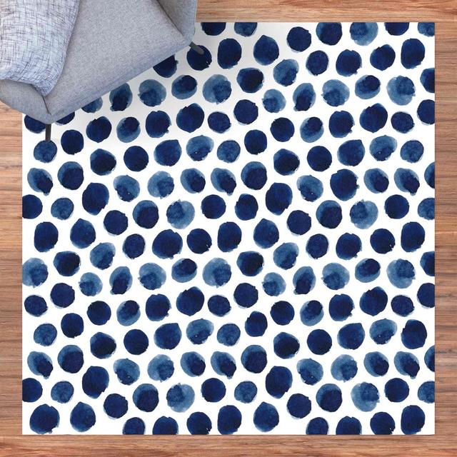 Lenglen Blue/White Indoor/Outdoor Rug Ivy Bronx Rug Size: Square 60cm on Productcaster.