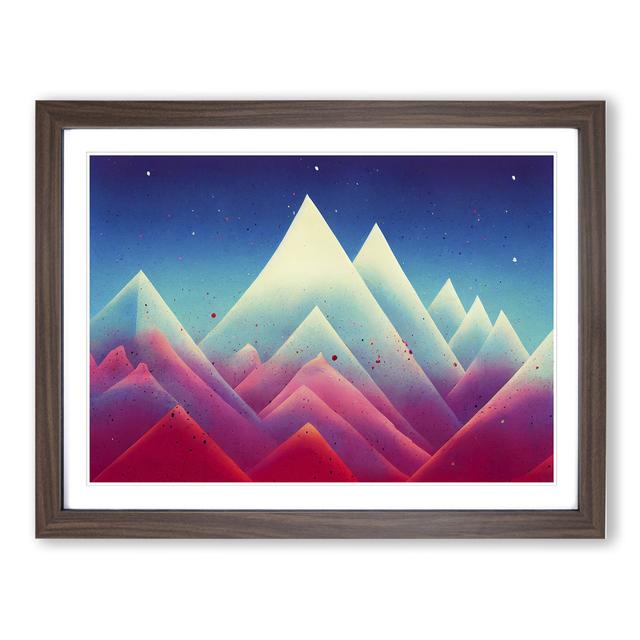 Neon Mountains Vol.2 Abstract - Picture Frame Graphic Art Alpen Home Frame Colour: Brown, Size: 34cm H x 46cm W on Productcaster.