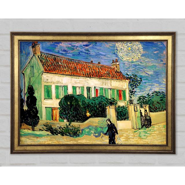 Van Gogh White House At Night Framed Print Rosalind Wheeler Size: 84.1cm H x 118.9cm W on Productcaster.