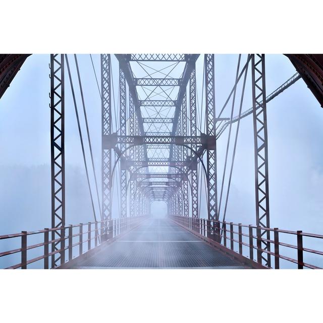 Misty Bridge by James McLoughlin - Wrapped Canvas Photograph 17 Stories Size: 81cm H x 122cm W on Productcaster.