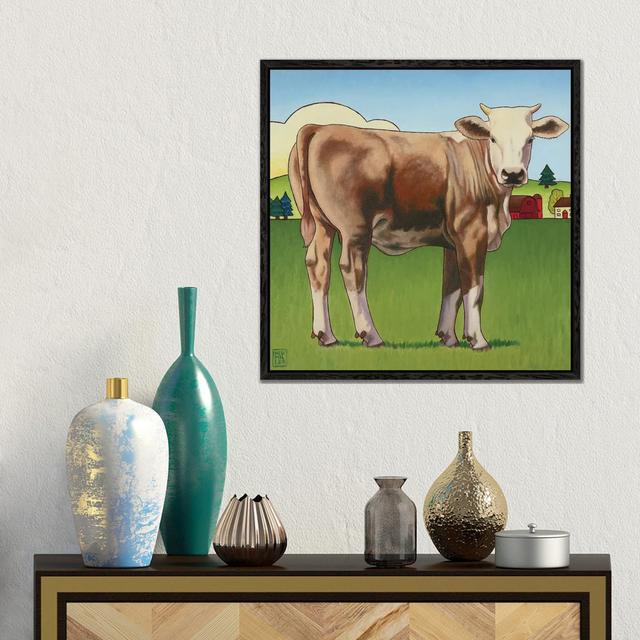 Cow Girl by Stacey Neumiller - Gallery-Wrapped Canvas Giclée on Canvas Brambly Cottage Format: Black Framed, Size: 45.72cm H x 45.72cm W x 3.81cm D on Productcaster.