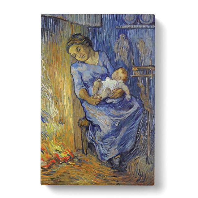 Mother with Child by Vincent Van Gogh - Wrapped Canvas Painting East Urban Home Size: 76cm H x 50cm W x 3cm D on Productcaster.