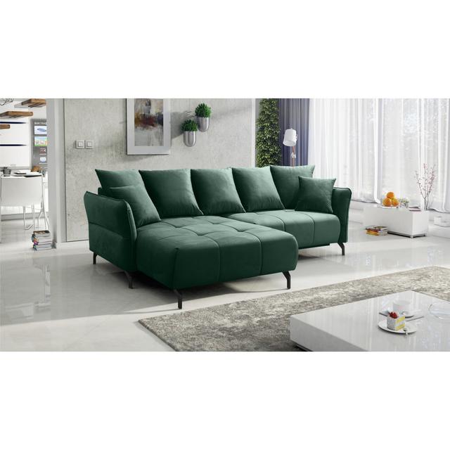 Ecksofa Abdülhamid Brayden Studio Farbe des Polstermöbels: Dunkelgrün, Orientation: Links on Productcaster.