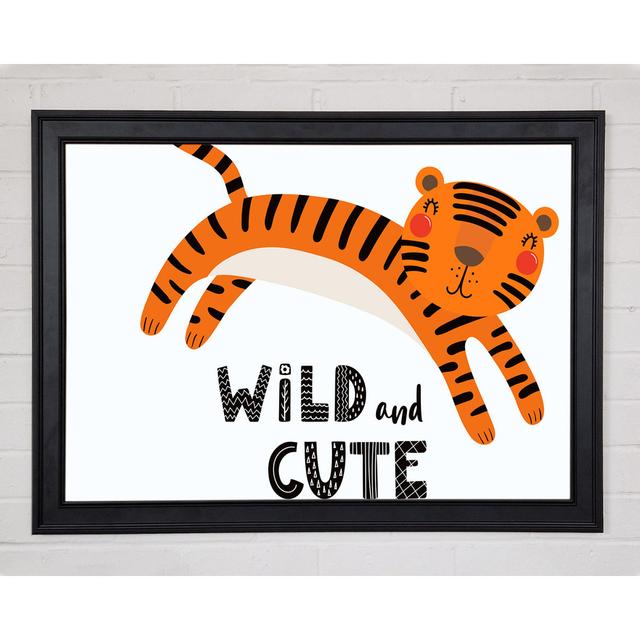 Wild And Cute Tiger Framed Print Isabelle & Max Size: 59.7cm H x 84.1cm W x 1.5cm D on Productcaster.