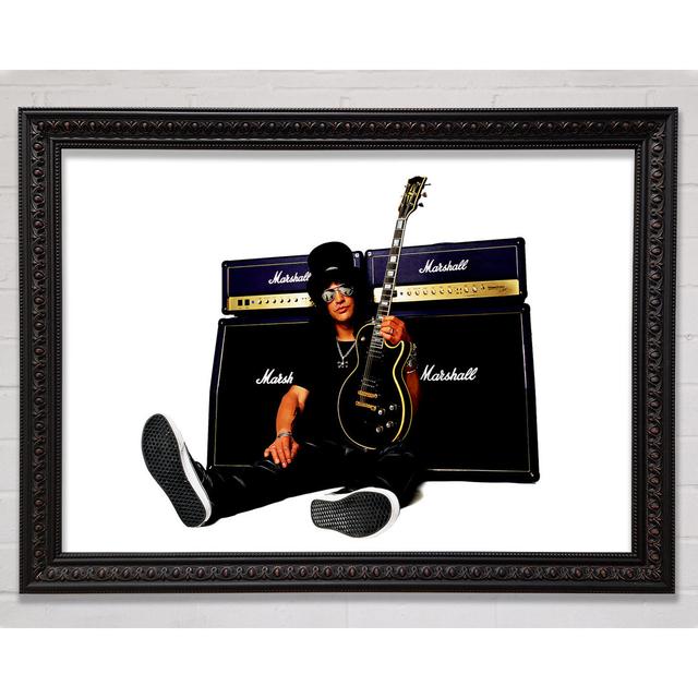 Slash Marshall Amps Framed Print Bright Star Size: 100cm H x 141.4cm W on Productcaster.