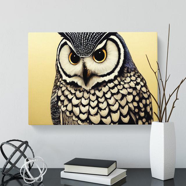 Dreamlike Owl - Wrapped Canvas Print Alpen Home Size: 35cm H x 50cm W on Productcaster.