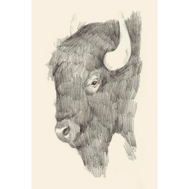 Buffalo Sketch II - Painting August Grove Size: 46cm H x 30cm W on Productcaster.