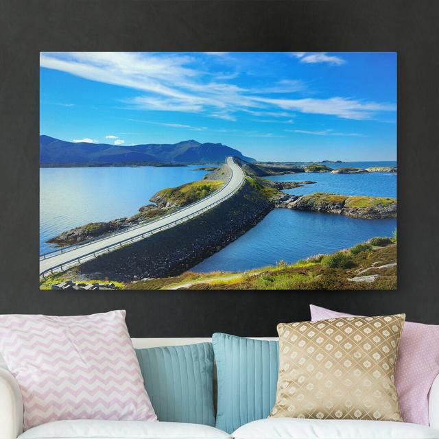 Crossing Norway - Wrapped Canvas Graphic Art Union Rustic Format: 260g/m² canvas, Size: 120cm H x 180cm W on Productcaster.