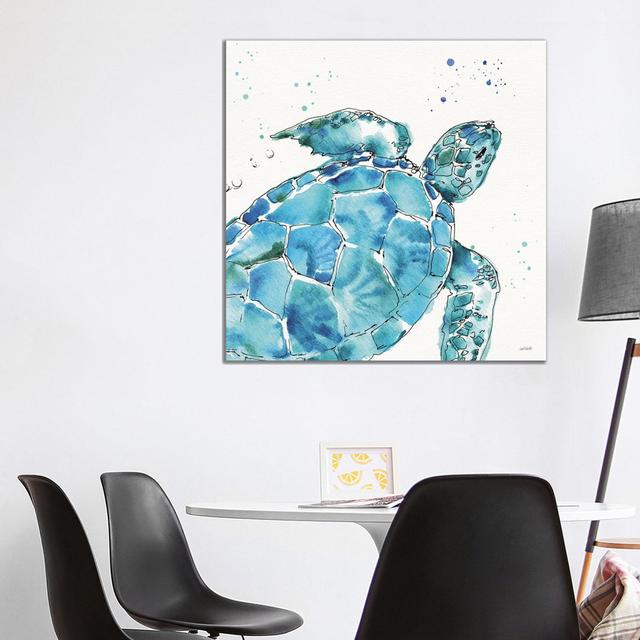 Deep Sea IX - Wrapped Canvas Painting Bay Isle Home Size: 93.98cm H x 93.98cm W x 3.81cm D on Productcaster.