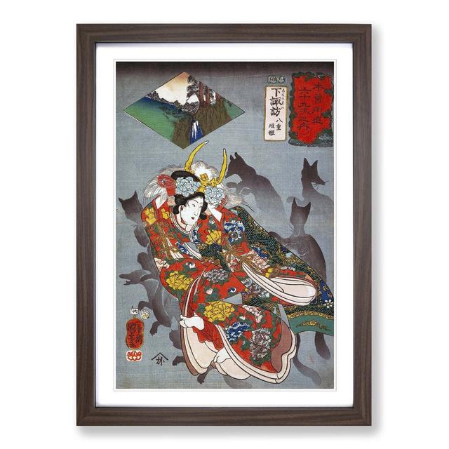 Princess Yaegaki by Utagawa Kuniyoshi - Picture Frame Painting Print East Urban Home Frame Option: Walnut Framed, Size: 48cm H x 36cm W x 2cm D on Productcaster.