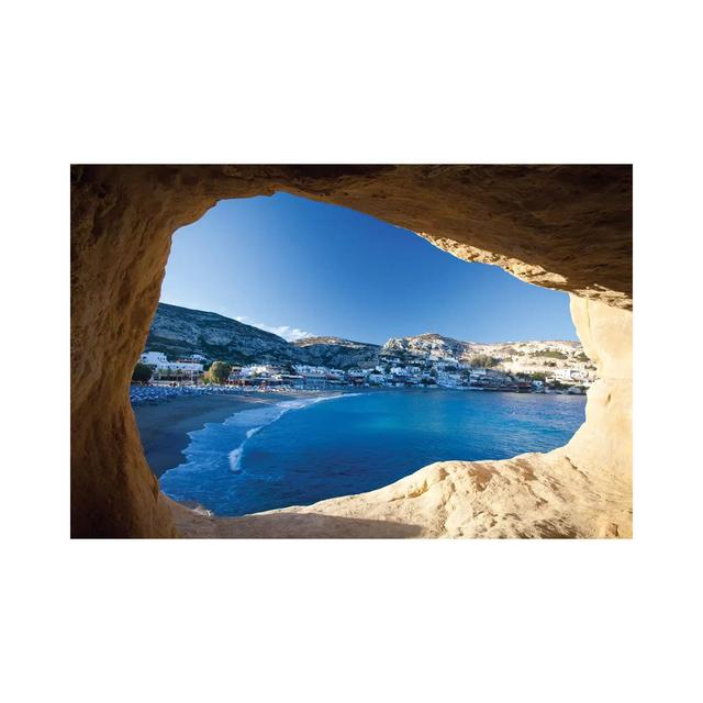 Matala from the Caves by Gareth McCormack - Wrapped Canvas Photograph Alpen Home Size: 66.04cm H x 101.6cm W x 1.91cm D on Productcaster.