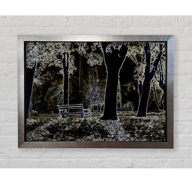 Abstract Neon Landscape 01 - Single Picture Frame Art Prints Bright Star Size: 100cm H x 141.4cm W x 3.4cm D on Productcaster.