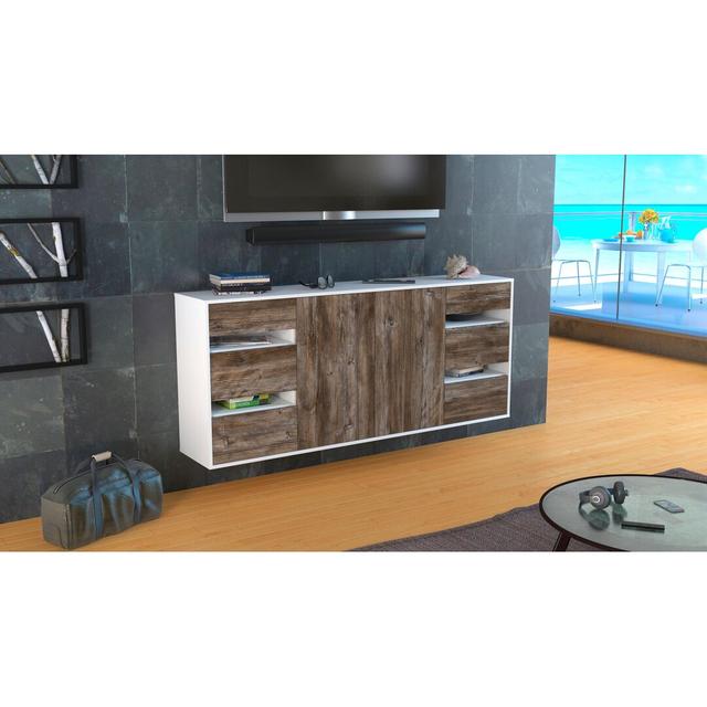 Tidworth Sideboard Brayden Studio Colour (Body/Front): White Mat/Driftwood on Productcaster.