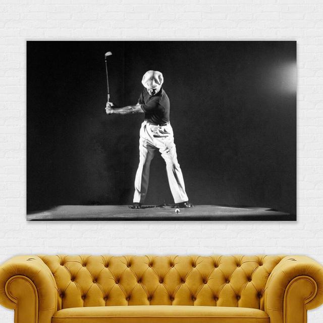 Ben Hogan Iconic Golfer Swing - Wrapped Canvas Photograph Latitude Run Size: 84cm H x 120cm W x 4cm D on Productcaster.