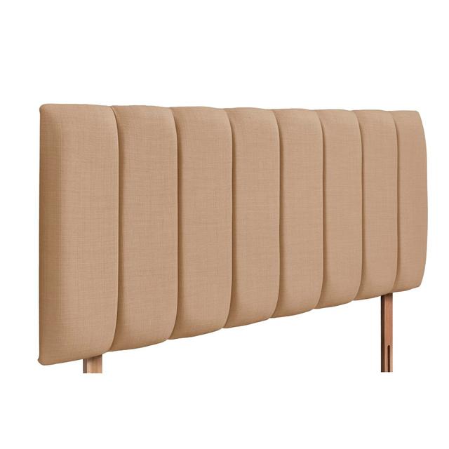 Praneeth Upholstered Headboard 17 Stories Size: Small Single (2'6), Colour: Oatmeal on Productcaster.