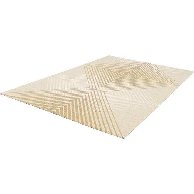 Chord Geometric Machine Woven Beige Area Rug Agnella Rug Size: Rectangle 200 x 300cm on Productcaster.