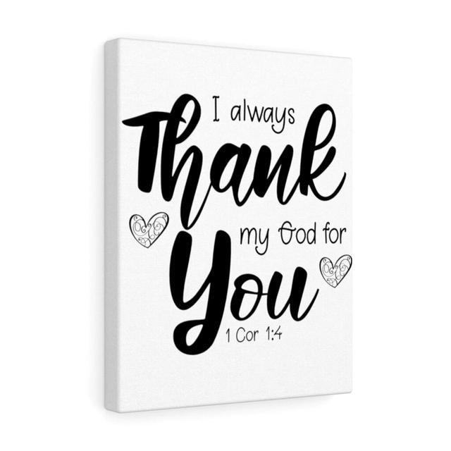 My God for You 1 Cor 1:4 - Wrapped Canvas Typography Blue Elephant Size: 76cm H x 61cm W on Productcaster.