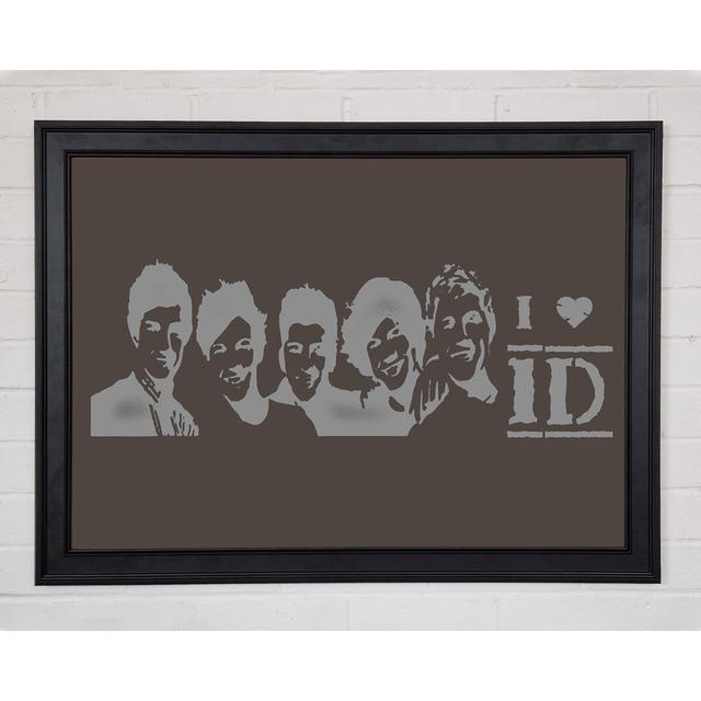 Music Quote I Love 1 Direction Chocolate Framed Print 10299 Happy Larry Size: 59.7cm H x 84.1cm W on Productcaster.