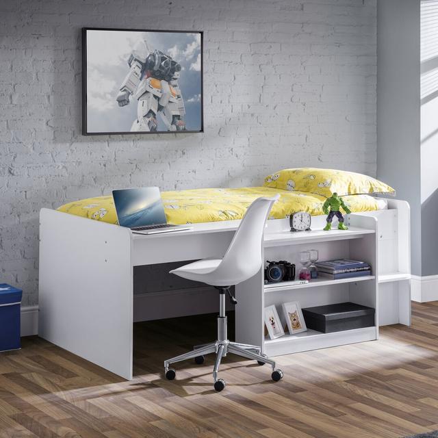 Uxbridge Single Cabin Bed with Desk Mack + Milo Colour (Bed Frame): White on Productcaster.