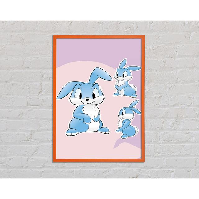 Valcour Bunny Hop - Single Picture Frame Art Prints Zoomie Kids Size: 42cm H x 29.7cm W x 2cm D on Productcaster.