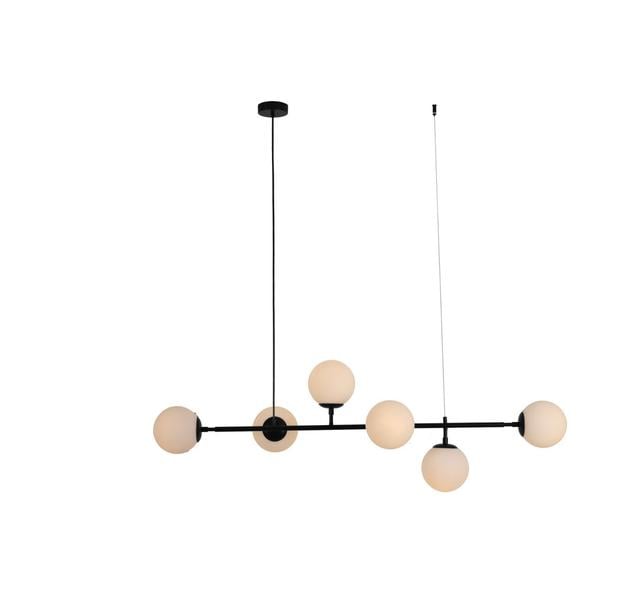 Brockman 6 - Light Kitchen Island Linear Pendant George Oliver on Productcaster.