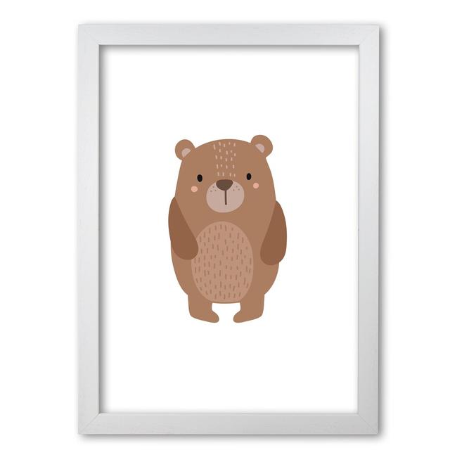 Children's Animals, Bear - Print East Urban Home Format: White Grain Frame, Size: 85 cm H x 60 cm W x 5 cm D on Productcaster.