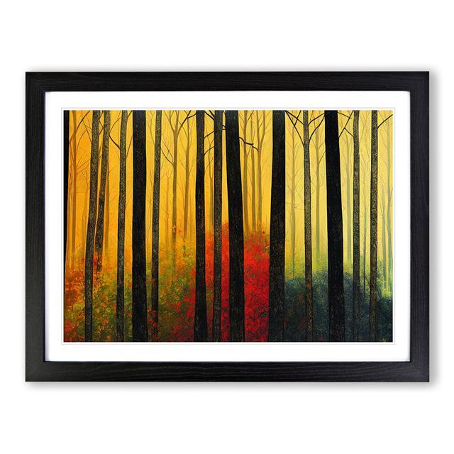 Exciting Autumn Forest - Single Picture Frame Painting Alpen Home Frame Colour: Black, Size: 34cm H x 46cm W x 2cm D on Productcaster.