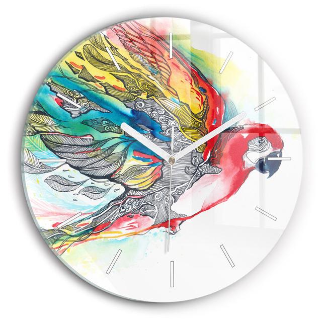 Bahrudin Glass Wall Clock Metro Lane on Productcaster.