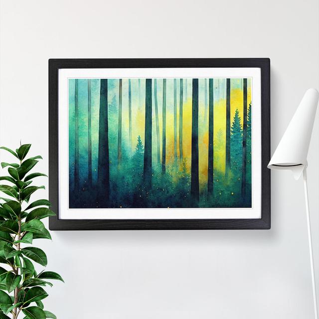 The Colourful Forest Vol.4 - Picture Frame Painting Alpen Home Size: 34cm H x 46cm W x 2cm D, Format: Black on Productcaster.