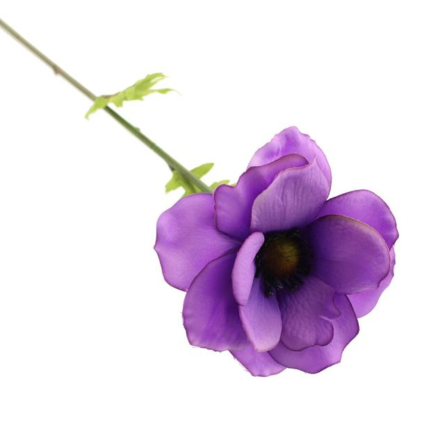 Faux Silk Anemone Arrangement (Set of 5) The Seasonal Aisle Flower Colour: Lilac on Productcaster.