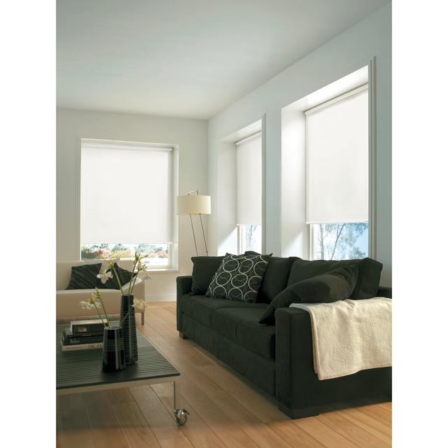 Aufroll-Rollo Blickdicht ClearAmbient Farbe: Uni weiß, Größe: 180 cm L x 92 cm B on Productcaster.