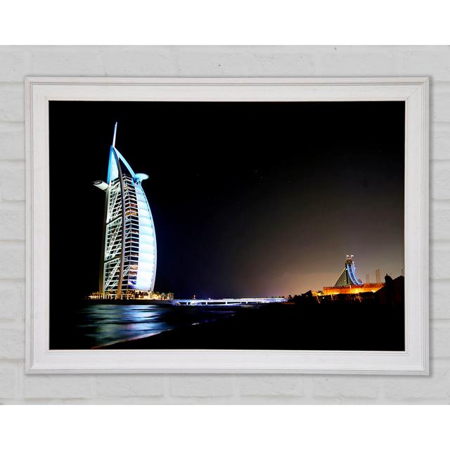 Dubai Ocean Nights Framed Print Bright Star Size: 29.7cm H x 42cm W x 1.5cm D on Productcaster.