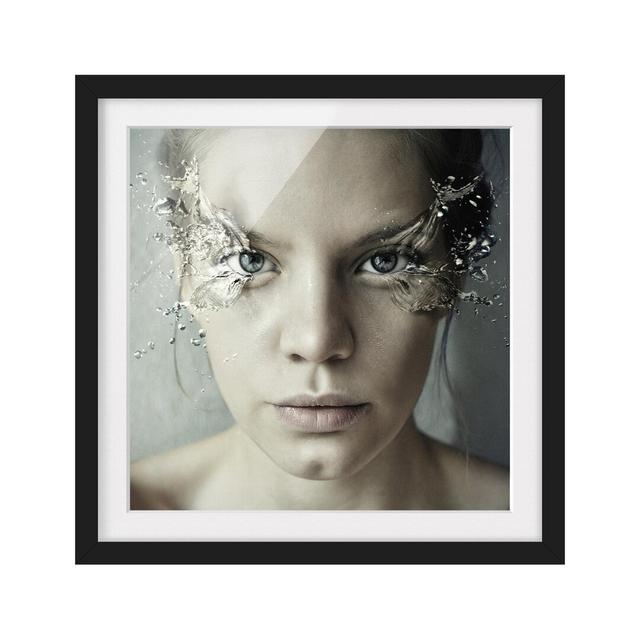 Emotional Woman Framed Photographic Art Print Poster East Urban Home Frame Options: Matt black, Size: 50cm H x 50cm W on Productcaster.