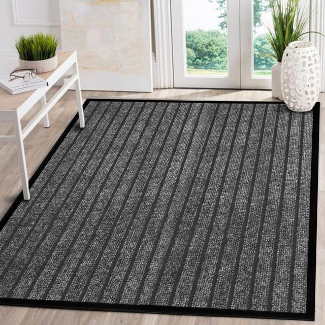 Jiyeon Heavy Duty Rubber Barrier Mat Non Slip Indoor/ Outdoor Door Mats Hallway Runner Rug Kitchen Rugs Latitude Run Mat Size: Rectangle 60 x 90cm, Co on Productcaster.