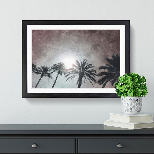 Palm Trees In The Evening - Single Picture Frame Print on MDF East Urban Home Format: Black, Size: 33cm H x 45cm W x 2cm D on Productcaster.